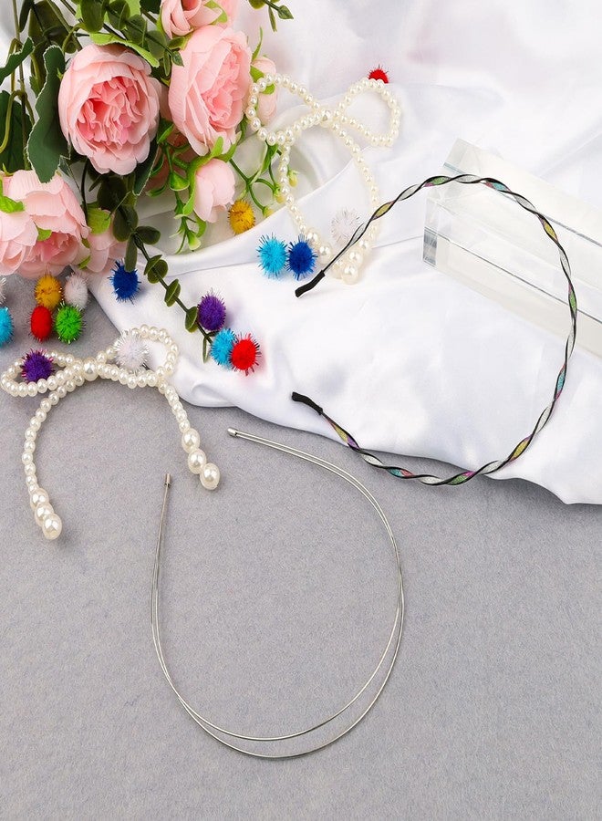 LUSTRIB 2 Pcs Thin Headbands for Women, Silver Double Headband & Colorful Metal Headband, Fashion Simple Metal Hair Bands Adjustable Hair Accessories for Daily & Party - Image 4